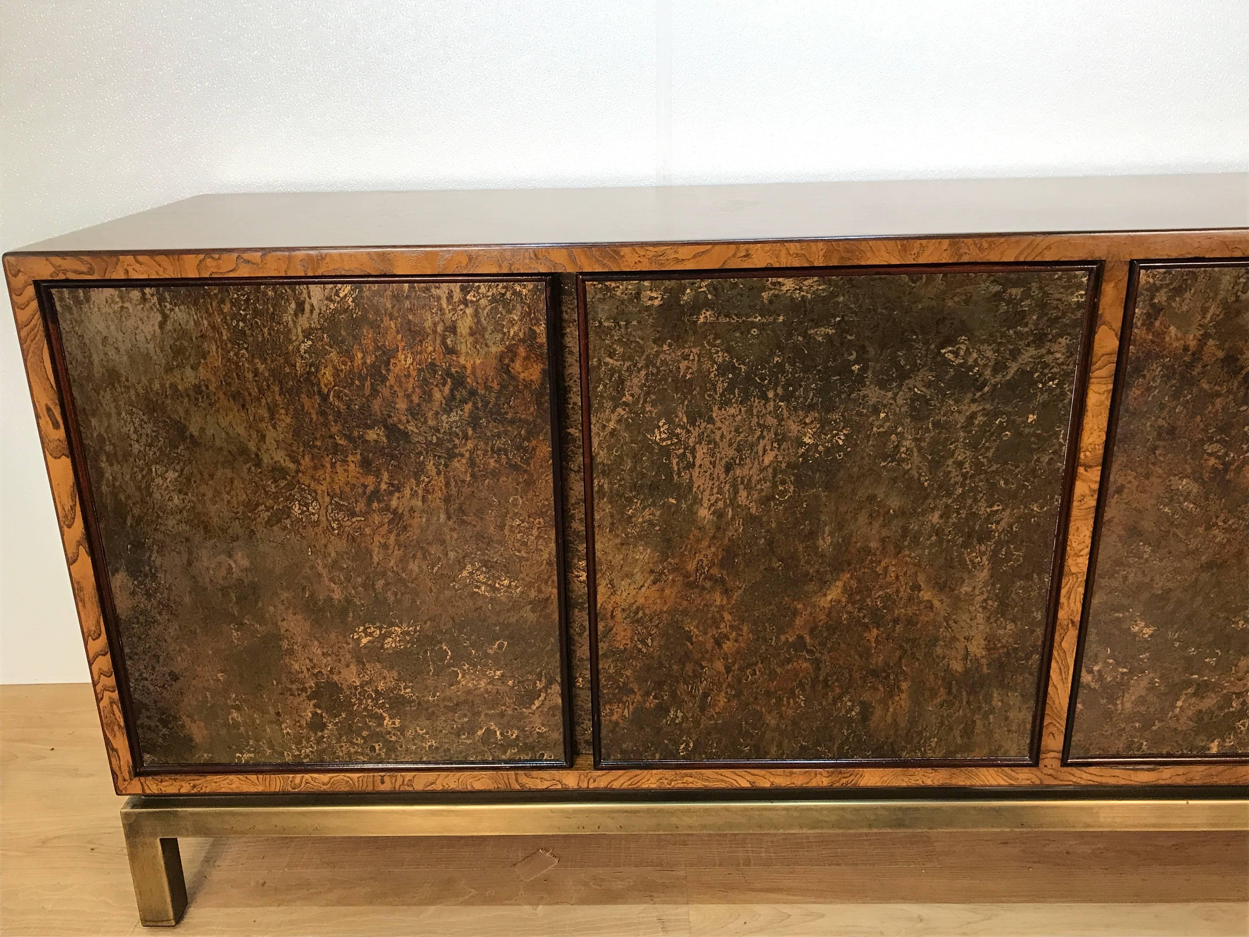 American Stunning Acid Washed Bronze Sideboard by John Widdicomb For Sale
