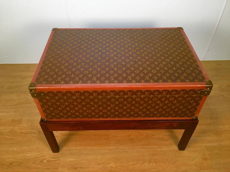 Large Louis Vuitton Steamer Trunk and Stand For Sale at ...