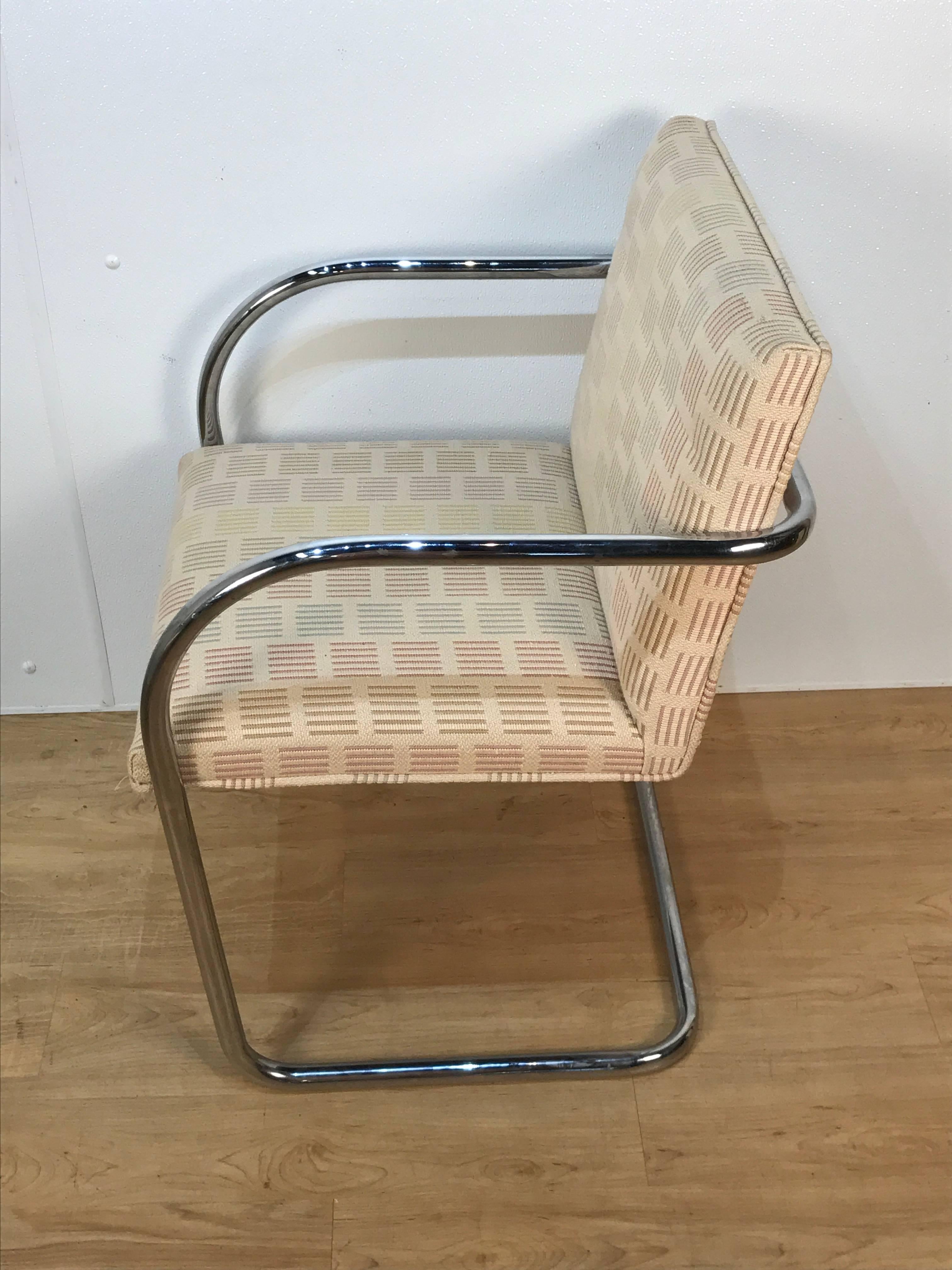 Polished Eight Mid-Century Brono Tubular Chairs, Designed by Ludwig Mies van der Rohe For Sale