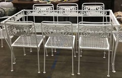 Midcentury Salterni Grape & Vine Motif Patio, Set of Eight