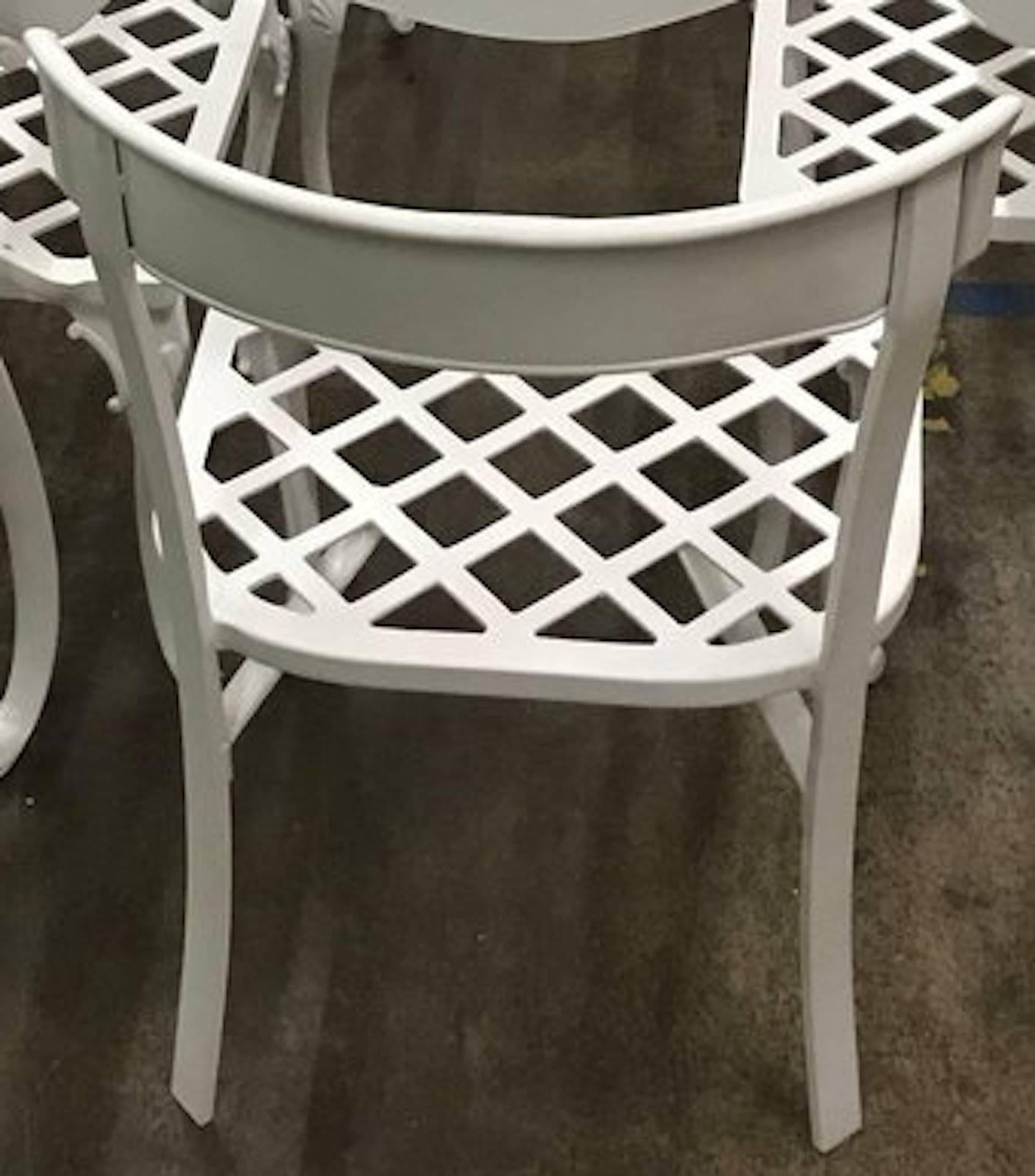Klismos Patio Set for Eight, in the Style of Billy Haines, Restored For Sale 2