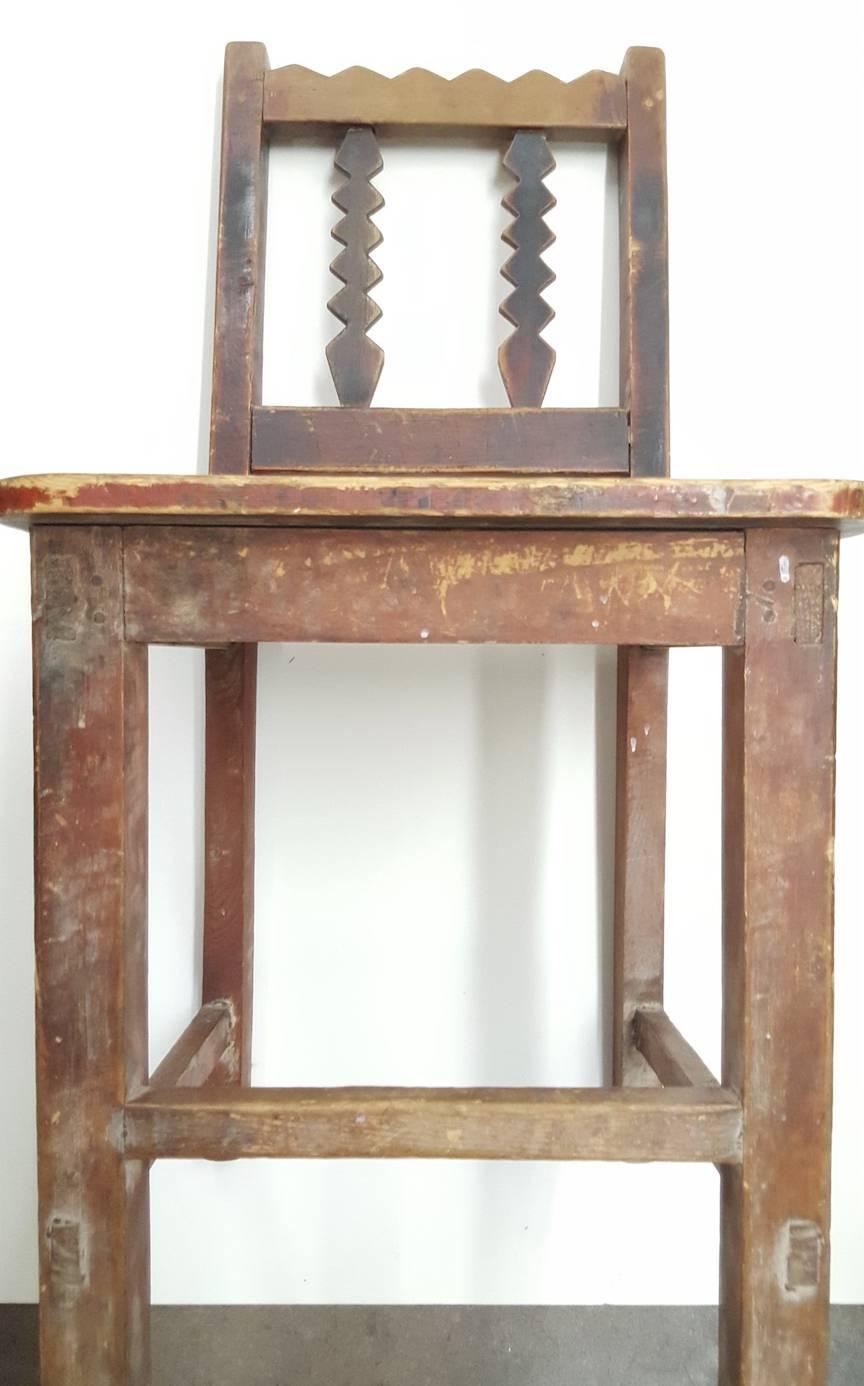 American Two 19th Century, Small Painted Wood Chairs