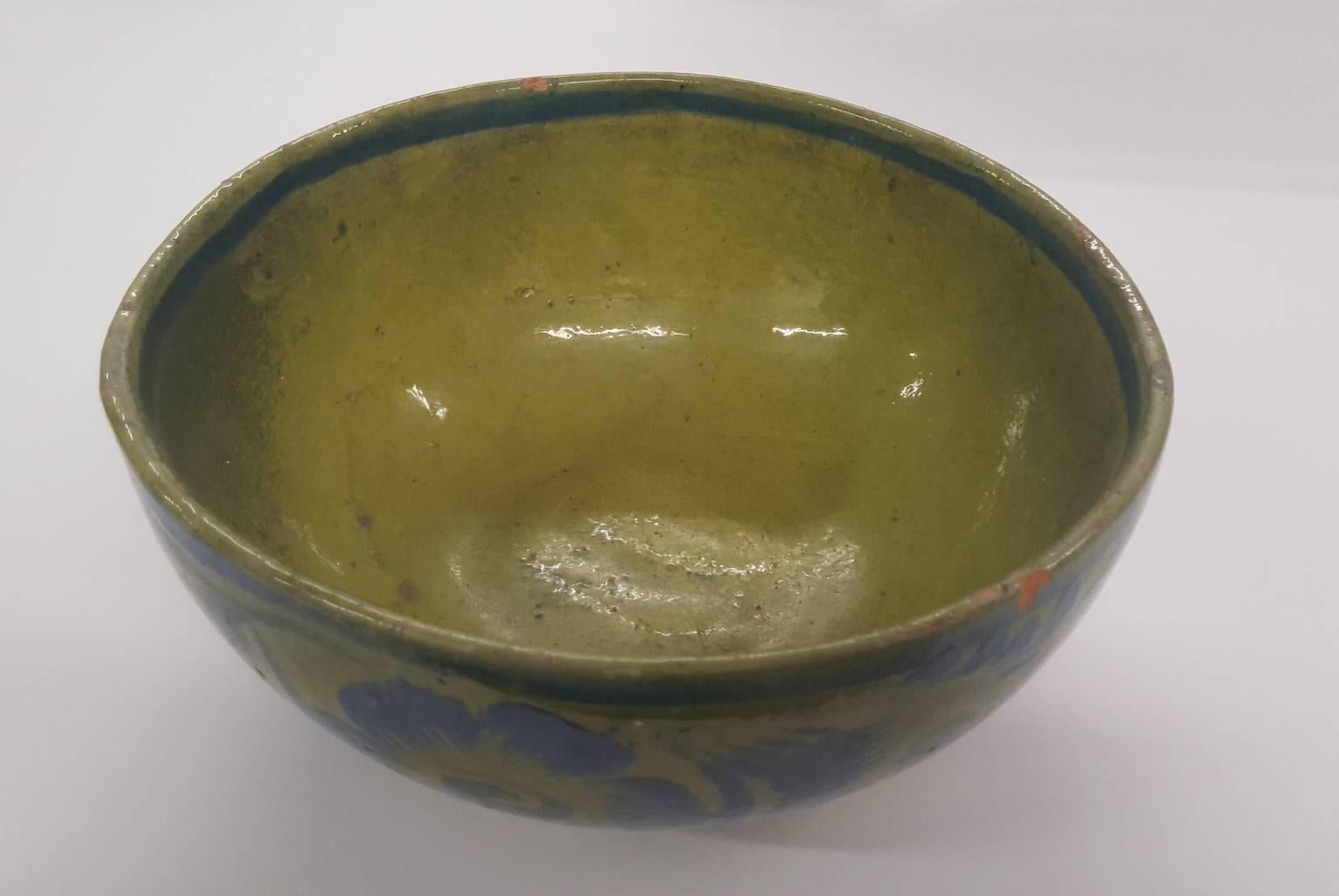 Folk Art 20th Century Mexican Pottery Bowl