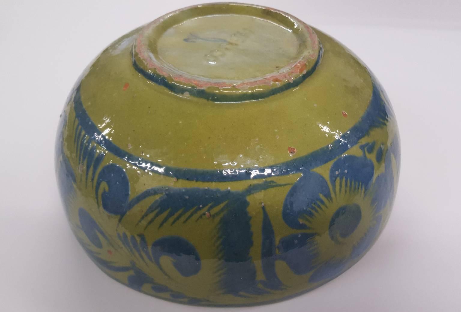 Fired 20th Century Mexican Pottery Bowl