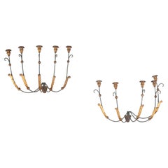 Pair of 18th Century Italian Gilded Wall Appliques