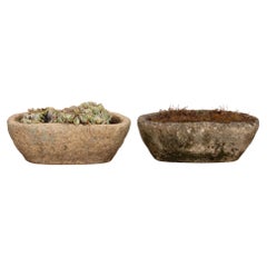 Pair of 19th Century French Stone Garden Planters Pair of 19th Century French S