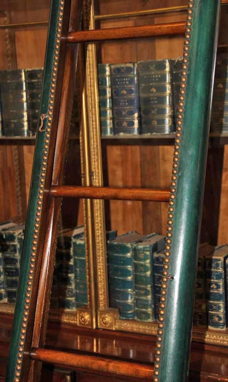 C. Mariani Custom Mahogany Folding Library Ladder in the English Taste For Sale 1