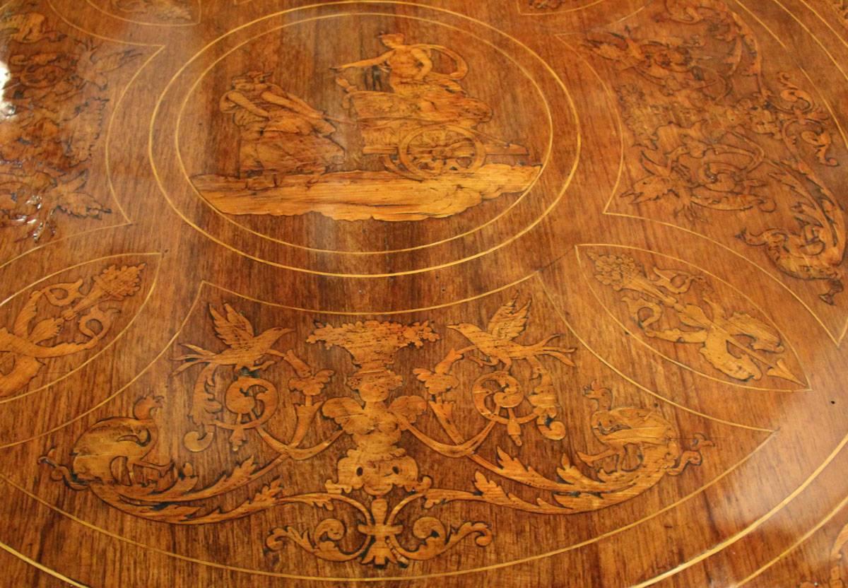 18th Century Milanese Marquetry Center Table In Excellent Condition For Sale In San Francisco, CA