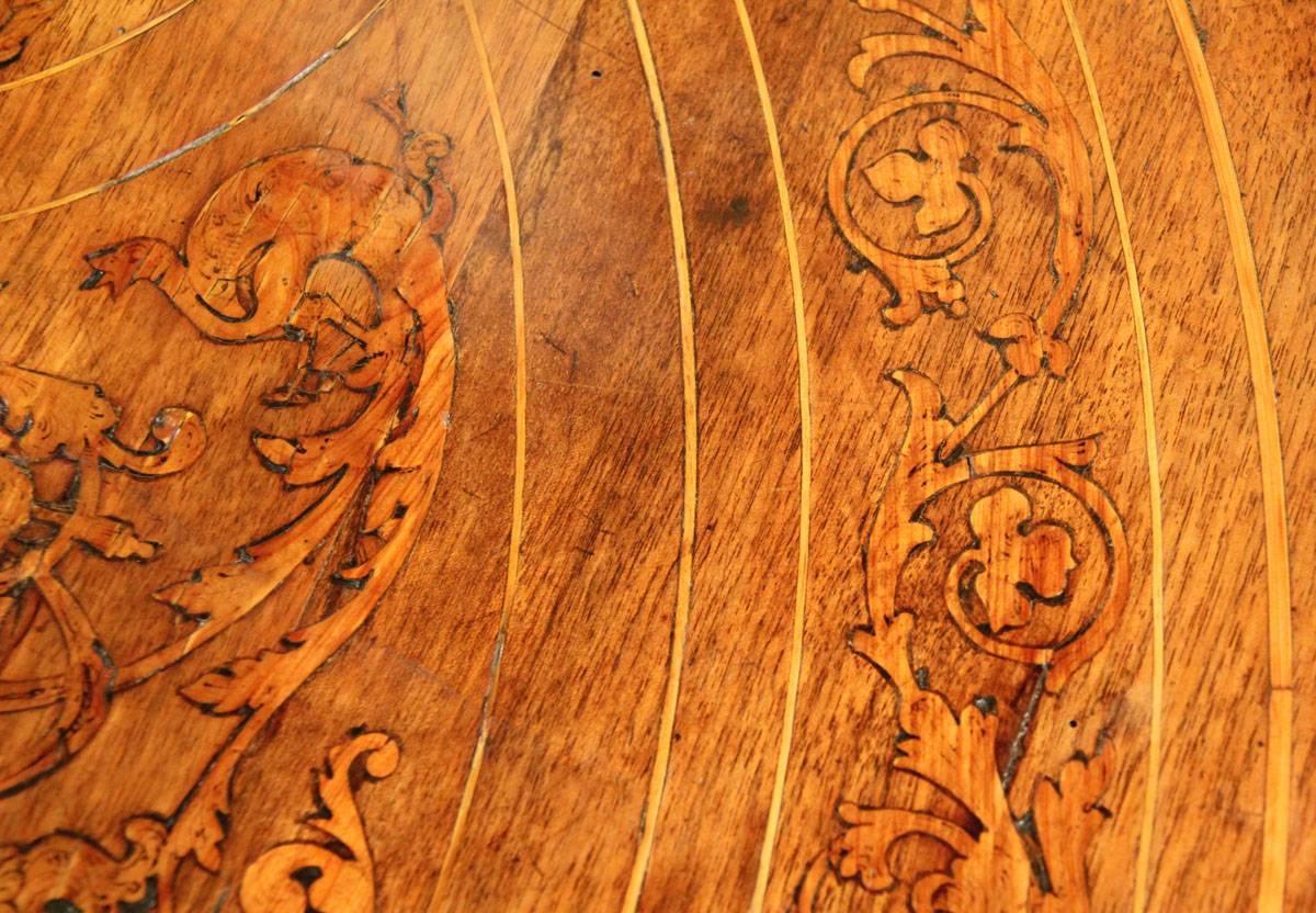 18th Century and Earlier 18th Century Milanese Marquetry Center Table For Sale