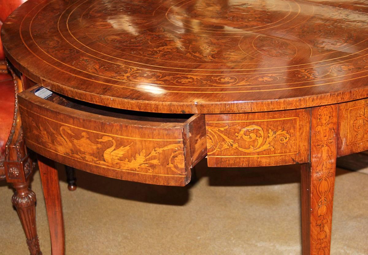 18th Century Milanese Marquetry Center Table For Sale 5