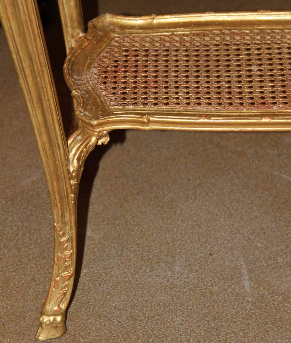 19th Century French Giltwood and Black Lacquered Japanned Table 1