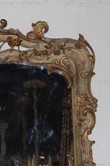 Palatial Late 18th Century Italian Polychrome and Giltwood Mirror