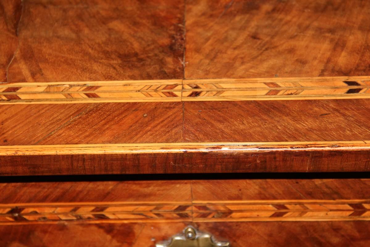 18th Century and Earlier Well-Sized 18th Century Louis XVI Italian Burl Walnut Parquetry Commodino For Sale