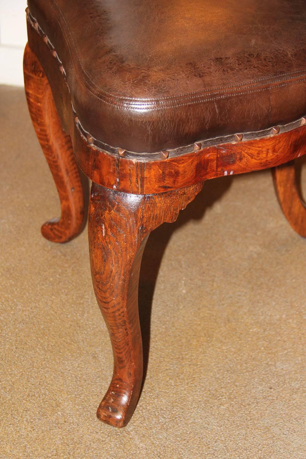 18th Century Portuguese Oak Chair For Sale 2