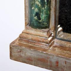 Pair of 19th Century Italian Faux Marble and Silver Leafed Pier Mirrors