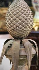 Pair of 19th Century Italian Patinated Brass Pineapple Finials