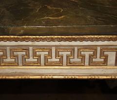 Pair of 18th Century Italian Louis XVI Polychrome and Parcel-Gilt Console Tables