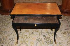 18th Century Louis XV Black Lacquered Side Table