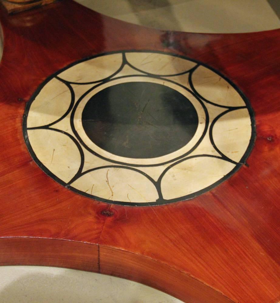 19th Century Italian Mahogany, Parcel-Gilt and Scagliola Center Table For Sale 3