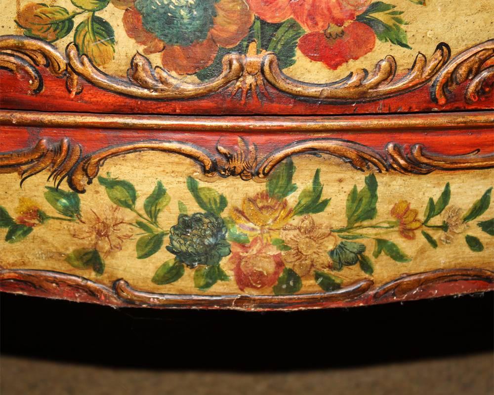 18th Century Venetian Four-Drawer Polychrome Commode For Sale 4