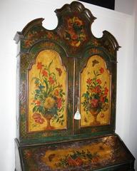 Rare 18th Century Venetian Polychrome Secretaire