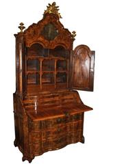 18th Century Venetian Burled Olivewood Secretaire