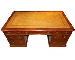 English Regency Mahogany Partners' Desk