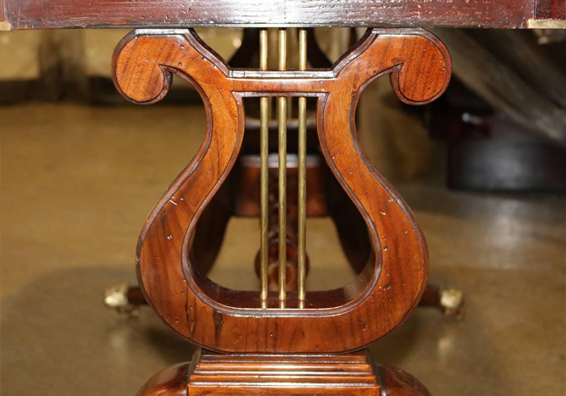 Inlay 19th Century English Regency Mahogany Sofa Table For Sale