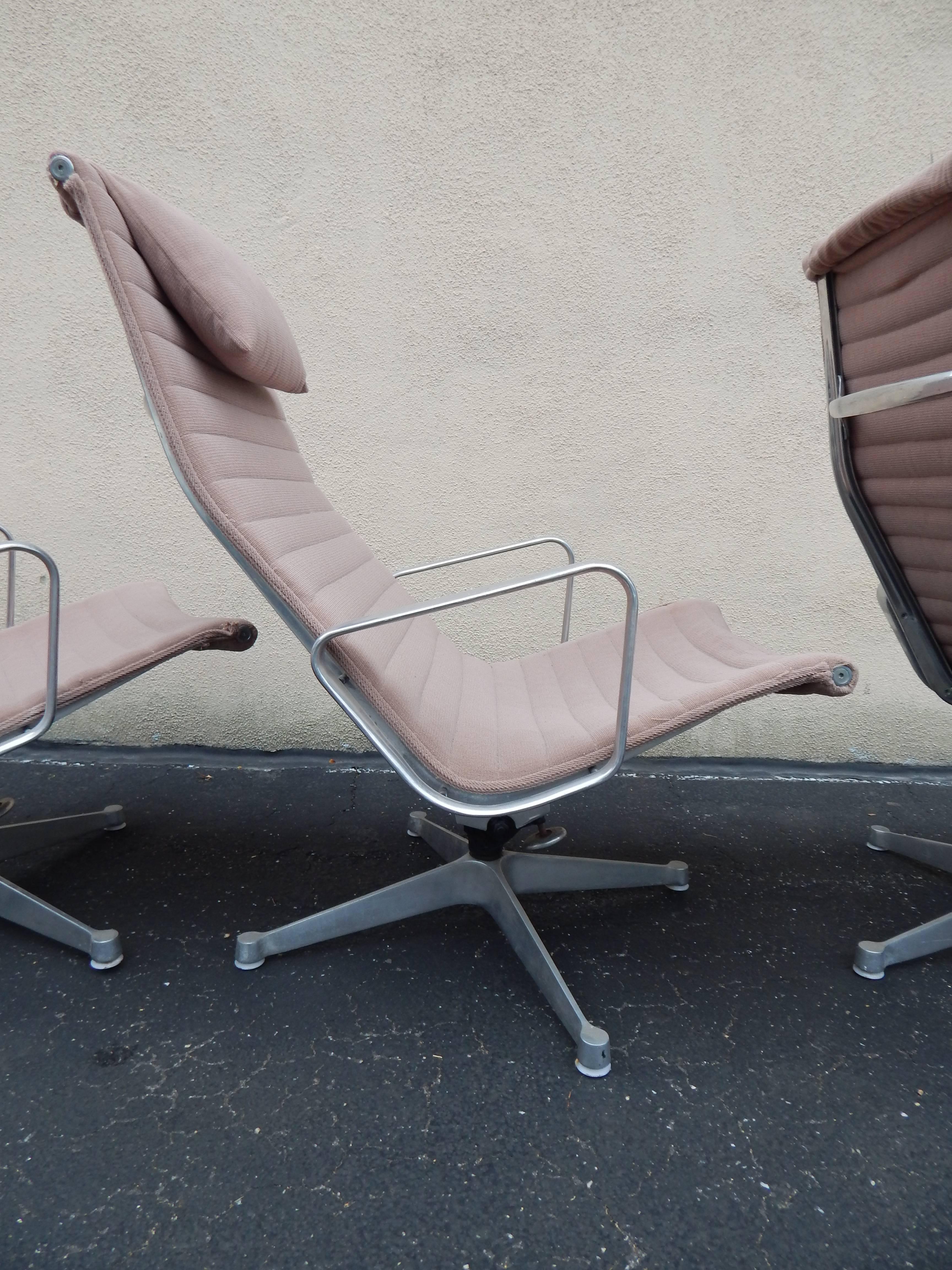 1970s Set of 4 Eames for Herman Miller Lounge Chairs 1