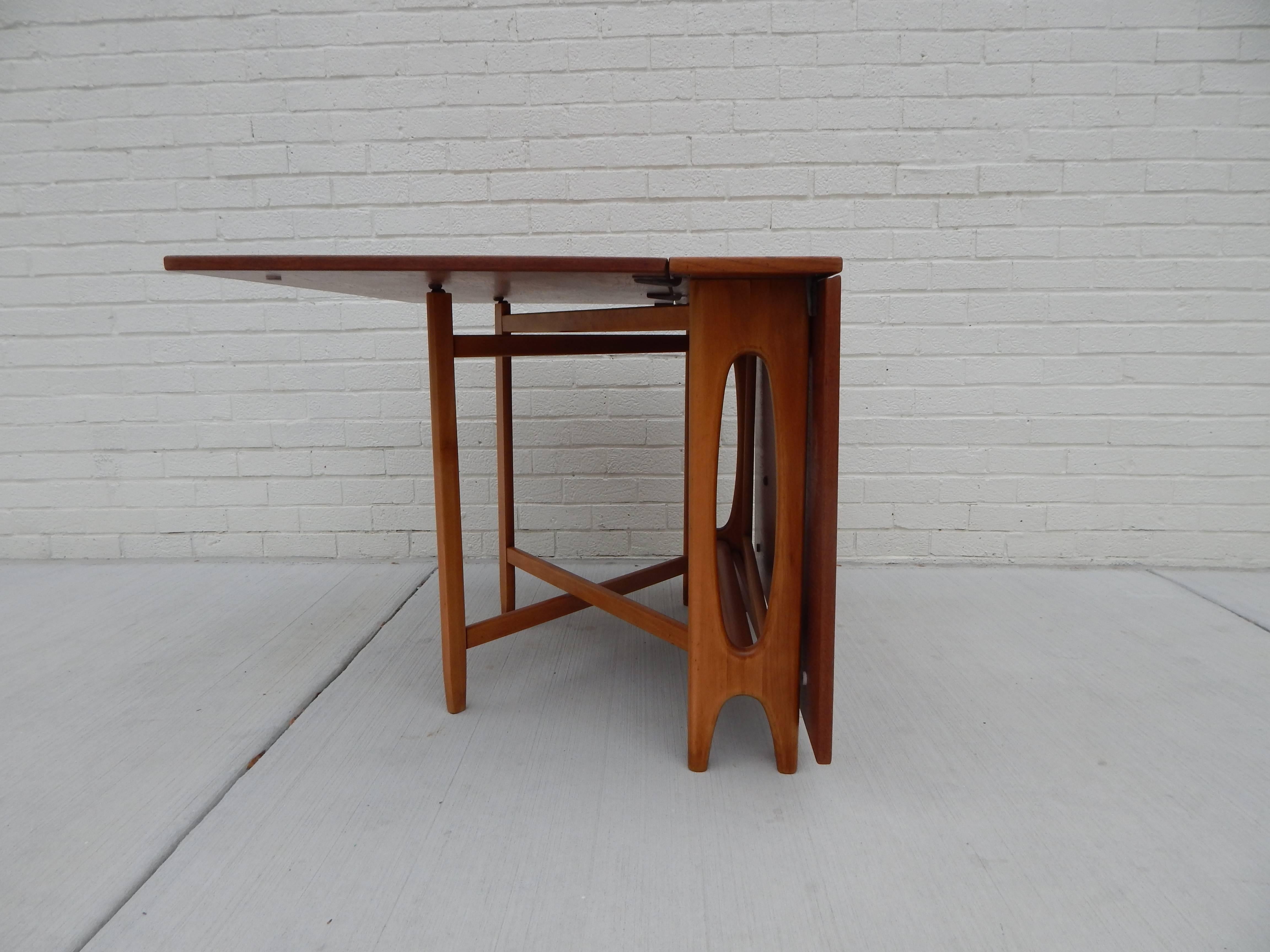 Danish Bruno Mathsson Style Teak Gate Leg Table