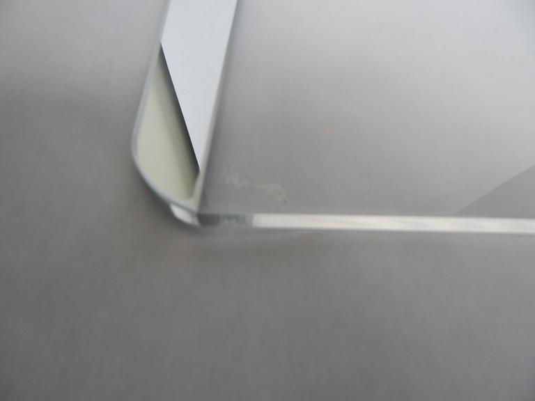 Placemats Table Setting for 12 Artist Signed Lucite and Mirror 1970s at