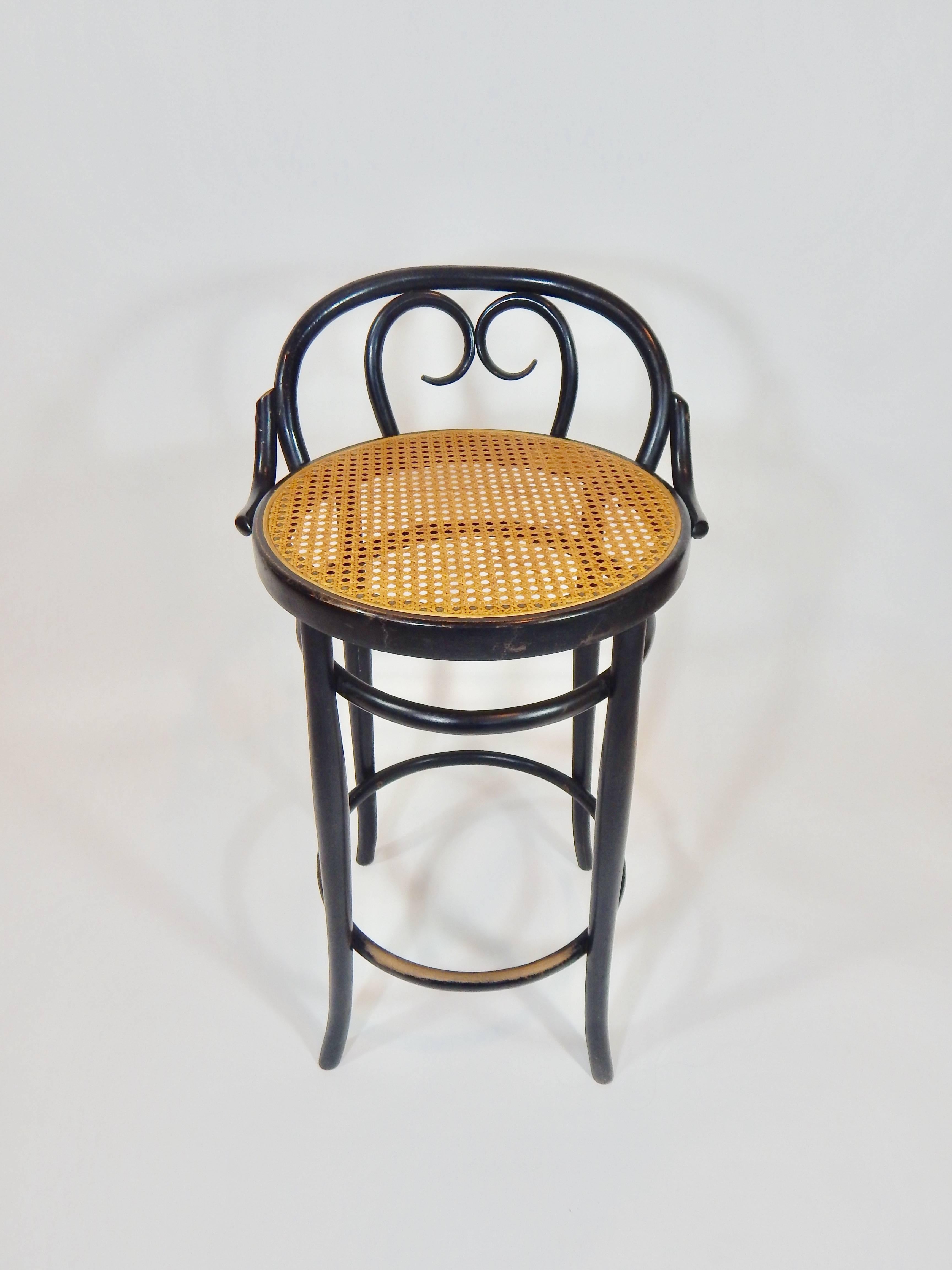 bentwood cane stool