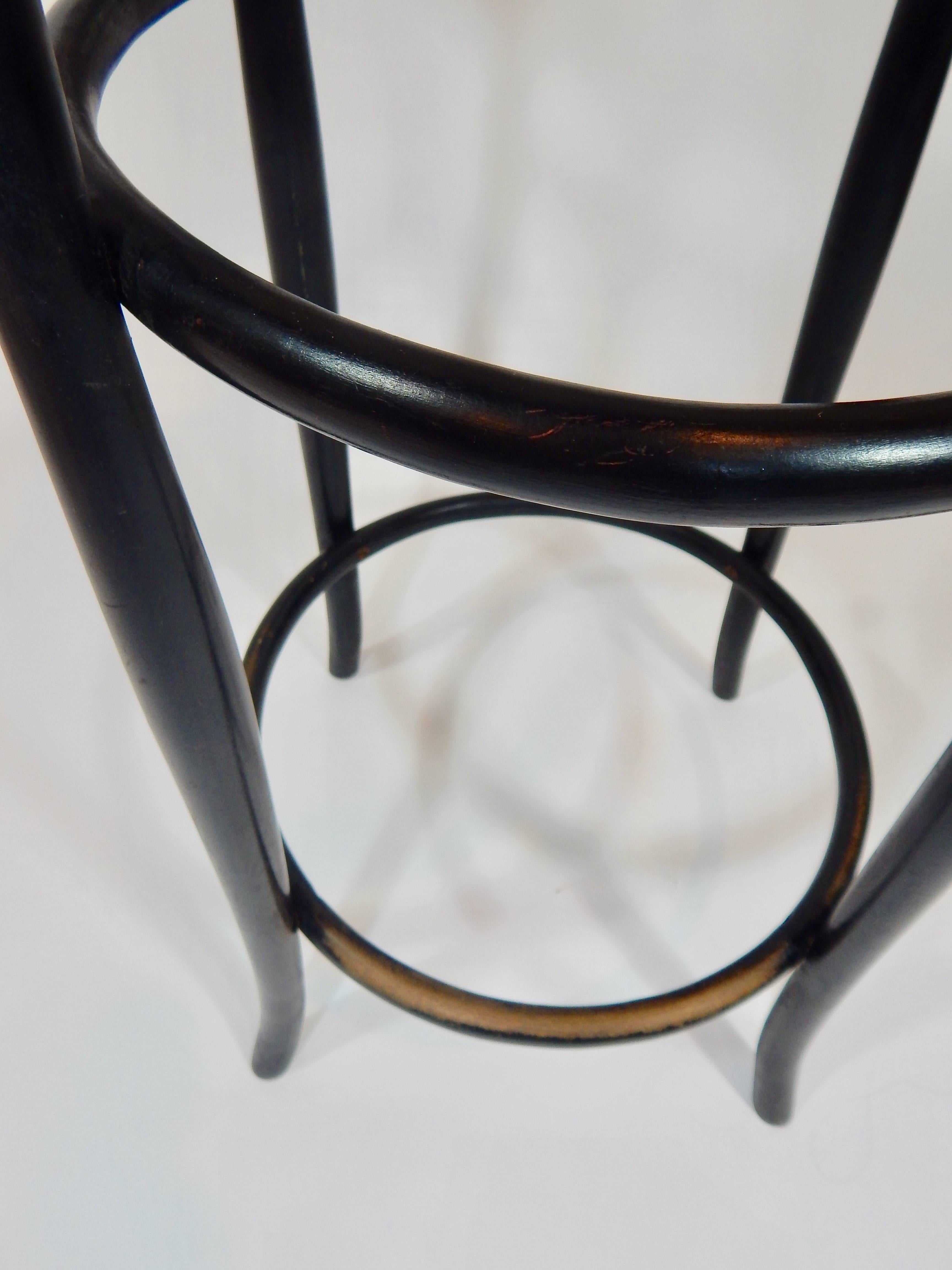 black bentwood stool