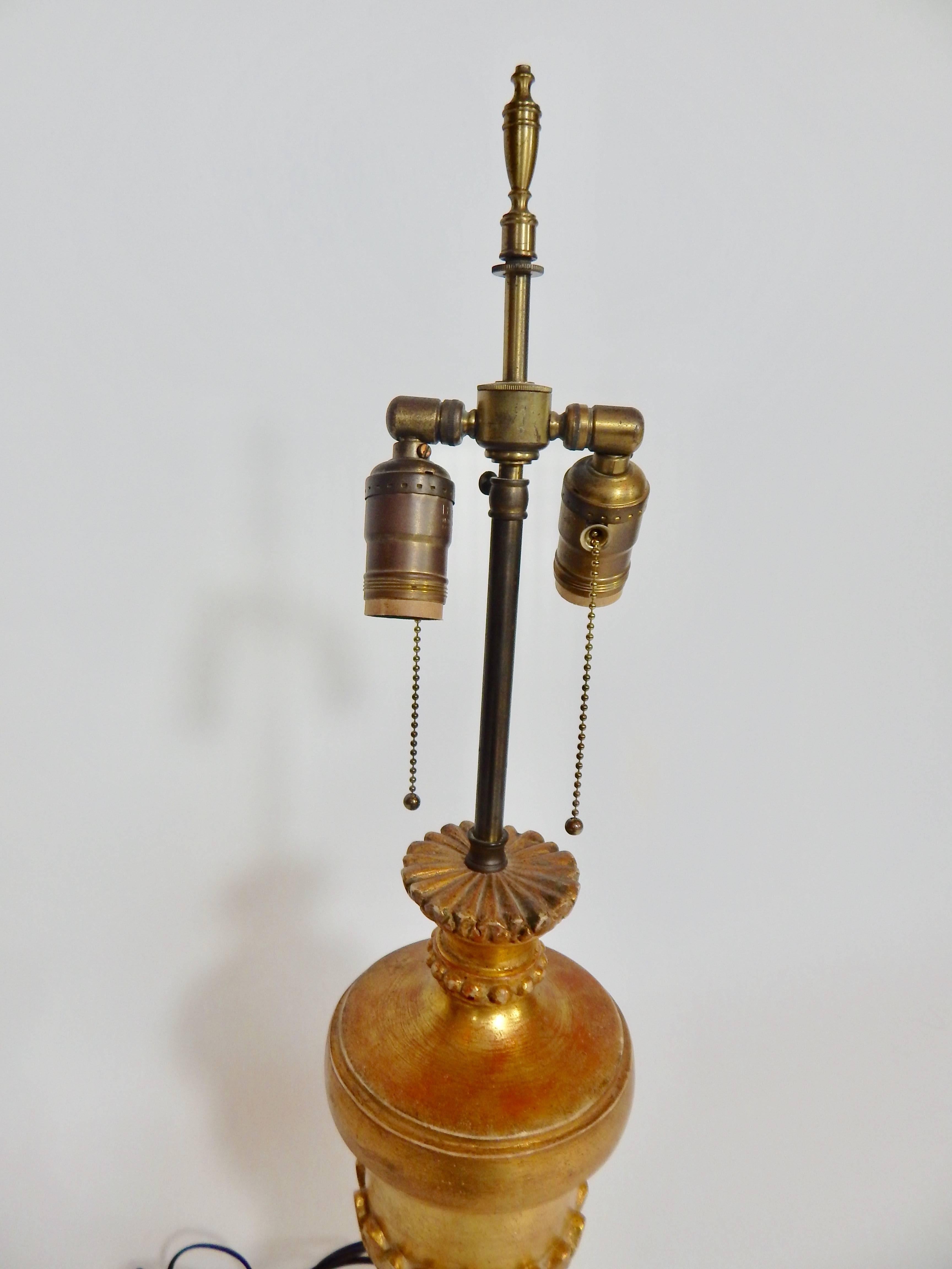 Hollywood Regency Borghese Mid-Century Gilded Table Lamp