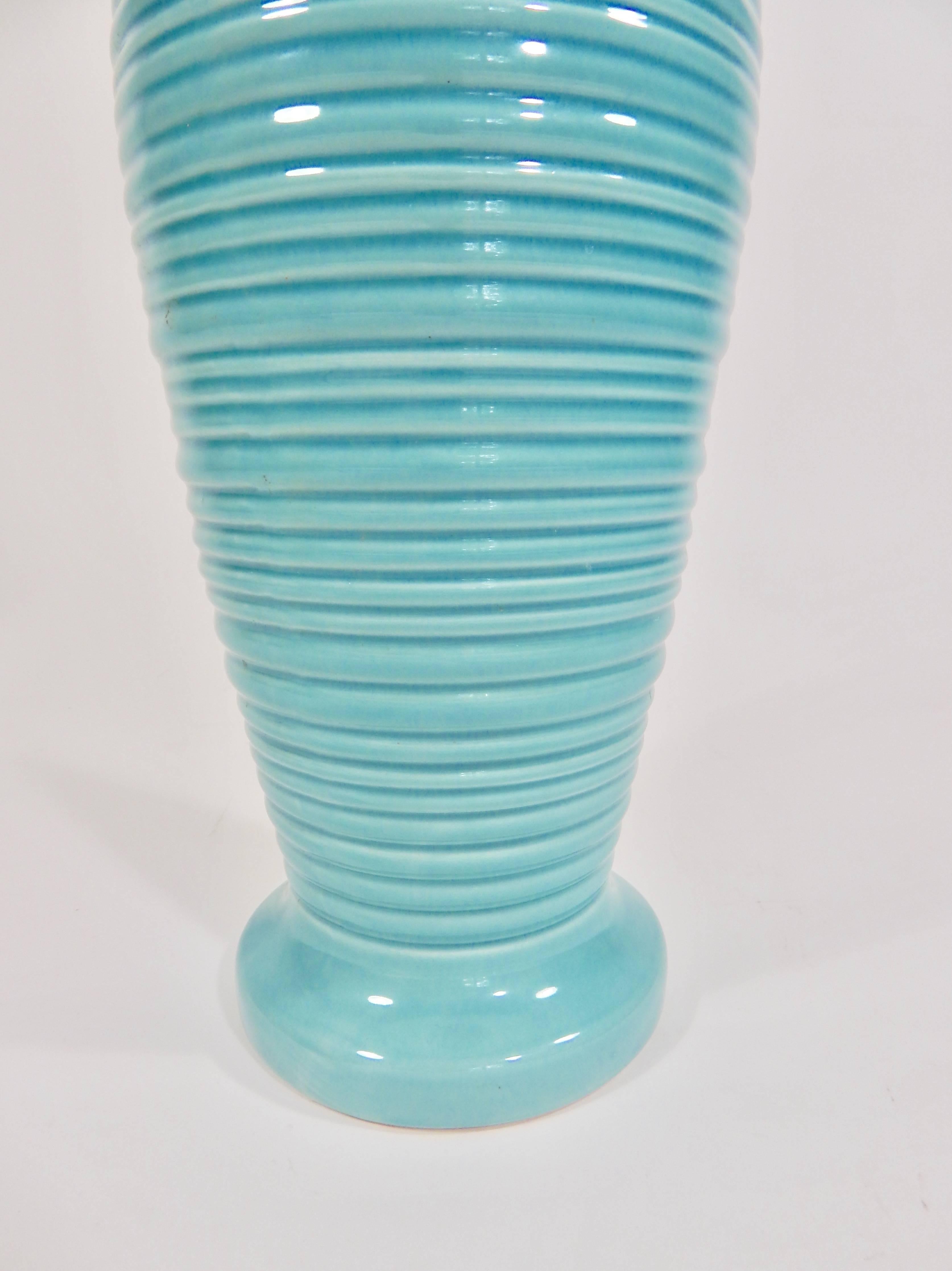 turquoise ceramic lamp