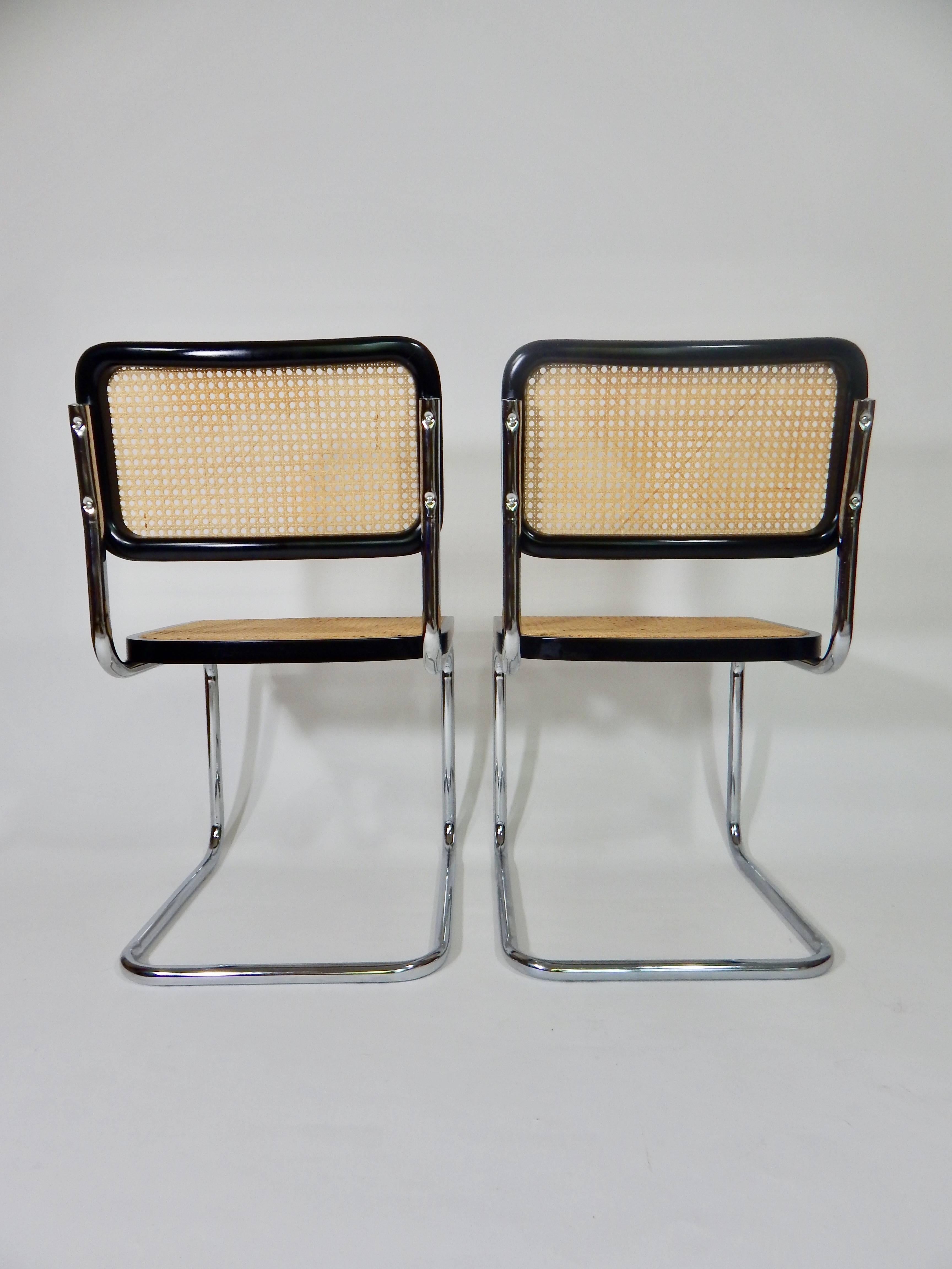 Italian Marcel Breuer Cane Cesca Chairs, Italy