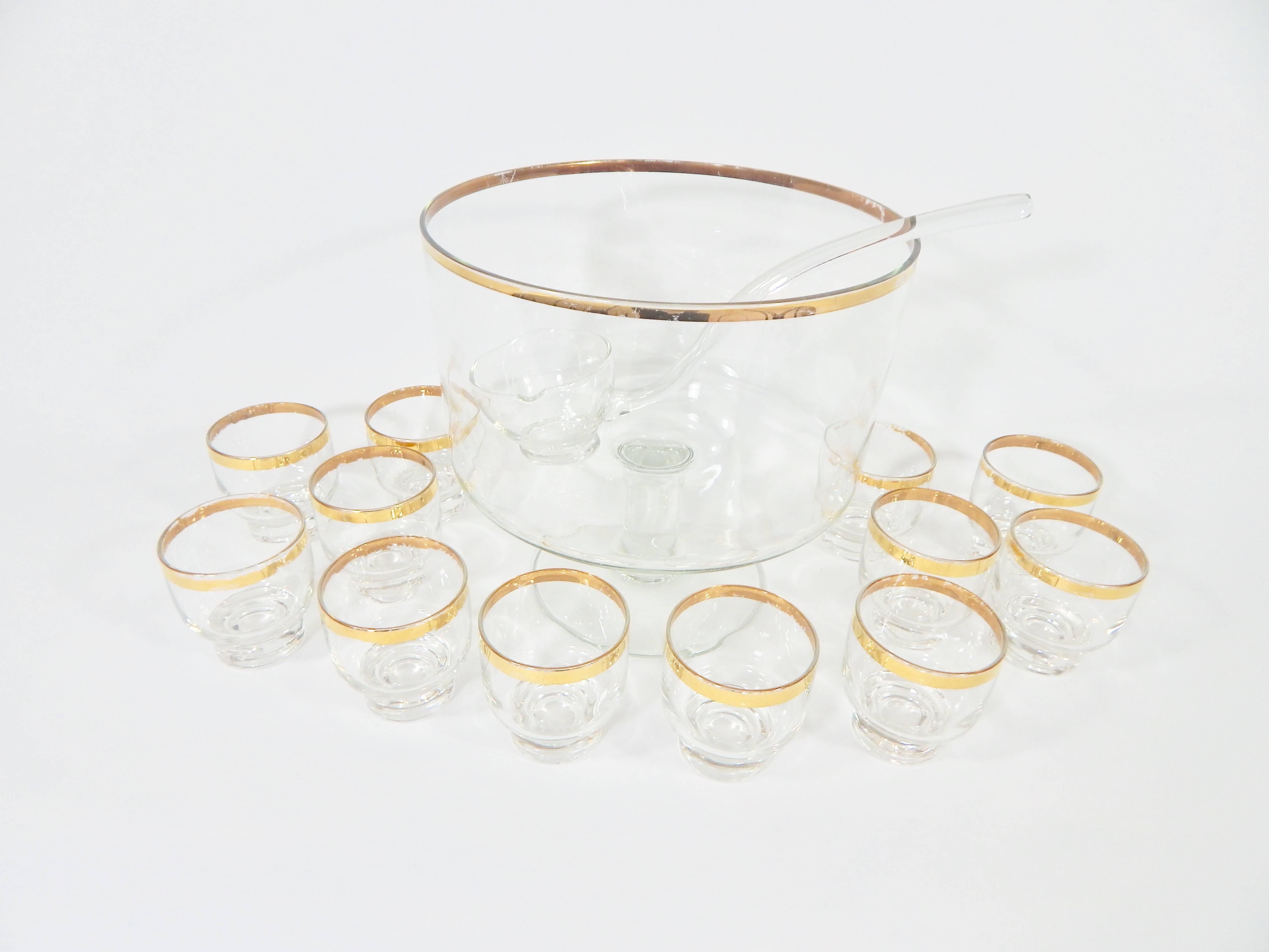 1960s punch bowl set