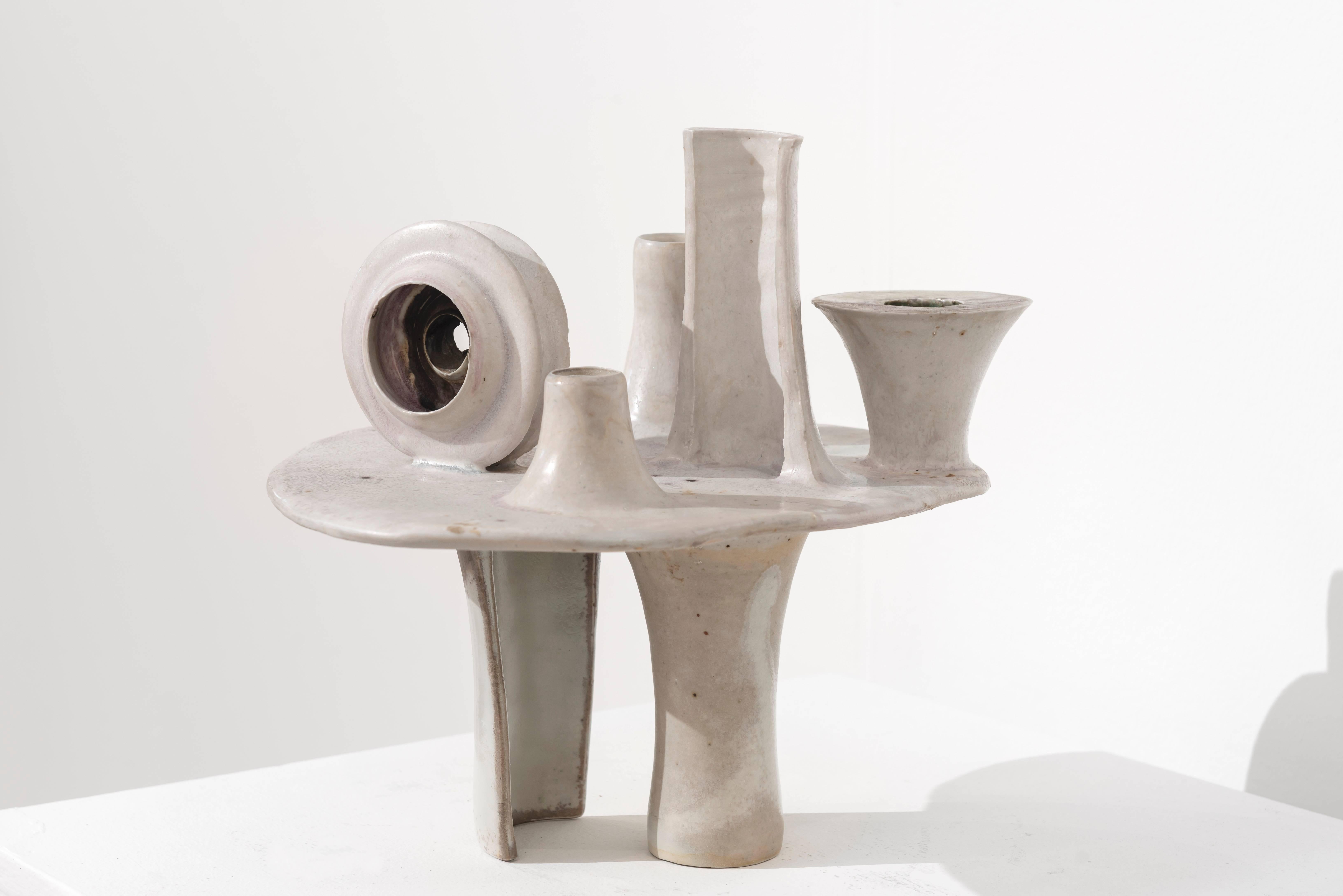 Ruth Duckworth.
Untitled abstract glazed ceramic sculpture, conceived in 1973. Monogrammed and dated 73.

