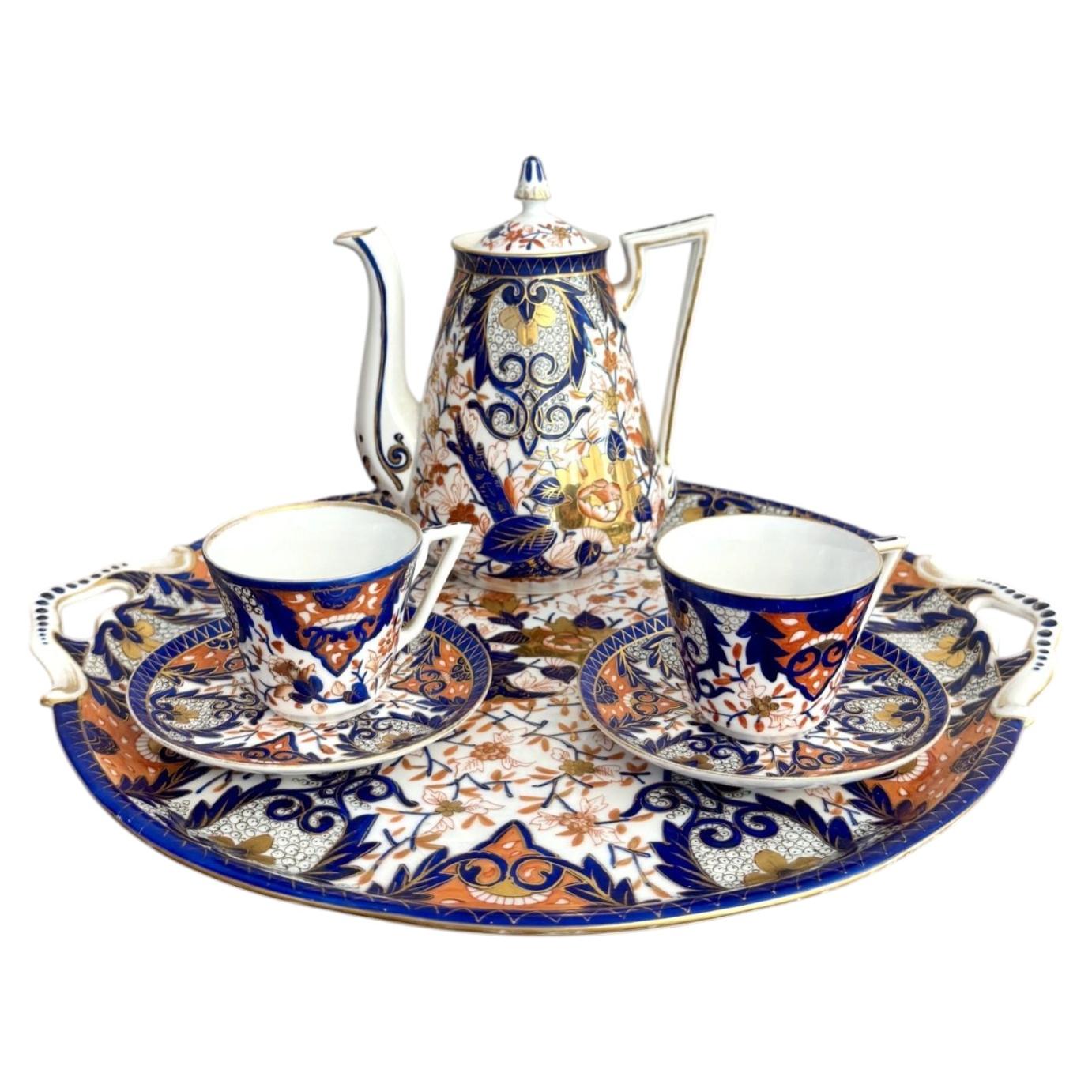 Quality 19th century porcelain coffee set For Sale