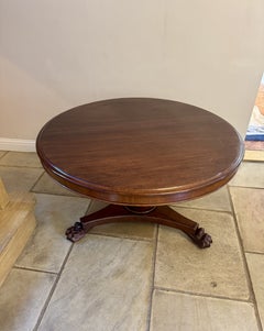 Mesa de comedor antigua victoriana de caoba con tablero abatible, de una calidad fantástica