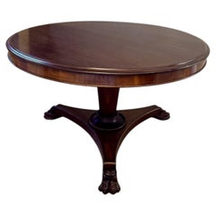 Mesa de comedor antigua victoriana de caoba con tablero abatible, de una calidad fantástica