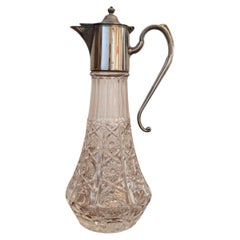 Cruche à vin antique de style édouardien, plaquée argent, de grande qualité