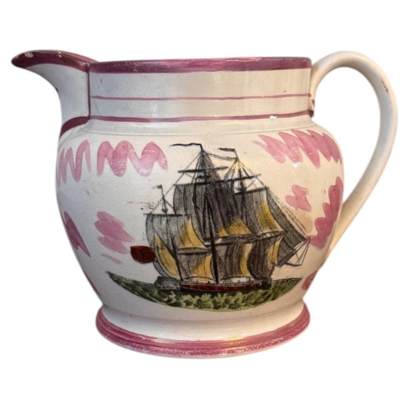 Quality antique Victorian Sunderland lustre jug For Sale