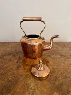 Piccolo bollitore d'ottone d'epoca di Giorgio III