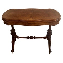 Outstanding quality antique Victorian burr walnut card table
