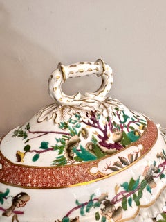 Charming antique Victorian large porcelain tureen