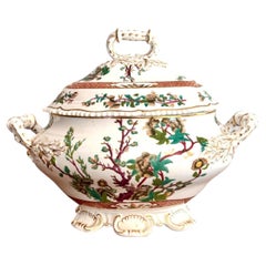 Charming antique Victorian large porcelain tureen