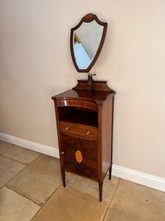 Wonderful antique Edwardian mahogany inlaid dressing stand by Flashman & Co