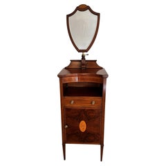 Wonderful antique Edwardian mahogany inlaid dressing stand by Flashman & Co