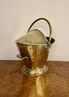 Wonderful antique Victorian quality brass coal scuttle